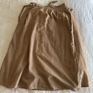 Little Cottonwood Gingham Wrap Skirt
